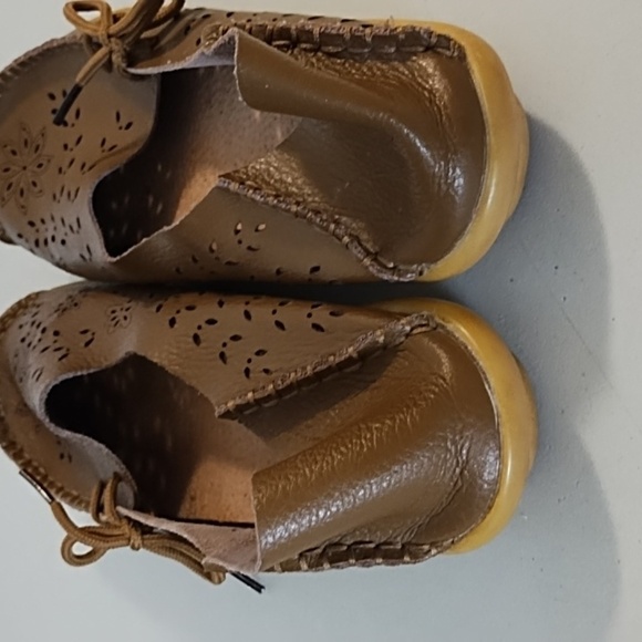 Fantini Soft Supple Leather Tan Brown Moccasin Lazer Cut Driving Shoe - Picture 10 of 11